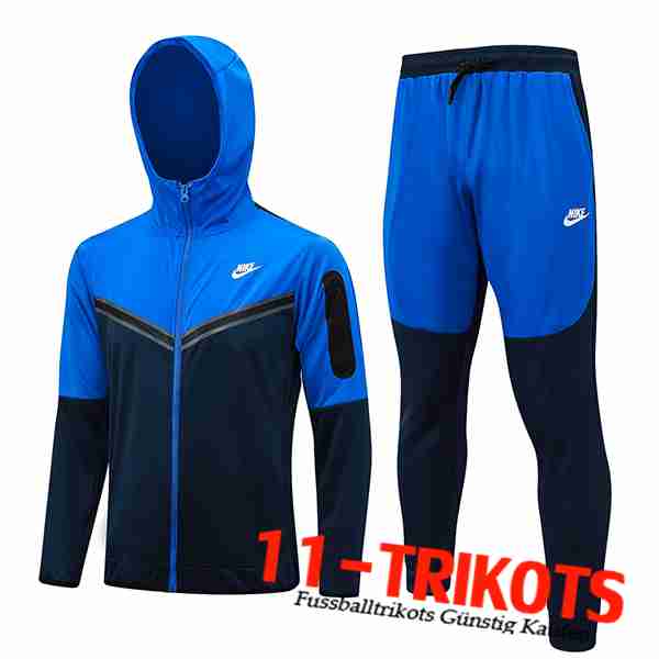 Nike Trainingsanzug Mit Kapuze Trainingsjacke Windbreaker Blau 2023/2024 -03