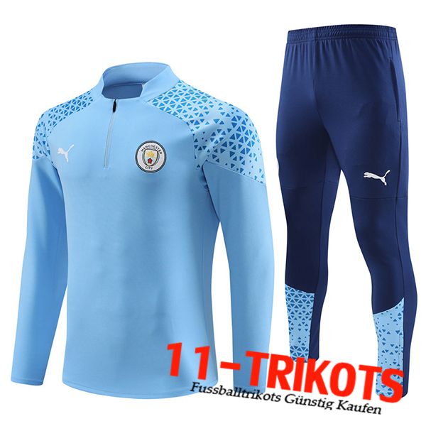 Manchester City Trainingsanzug Hellblau 2023/2024 -02