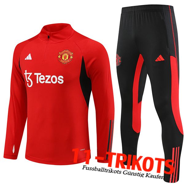 Manchester United Trainingsanzug Rot 2023/2024 -02