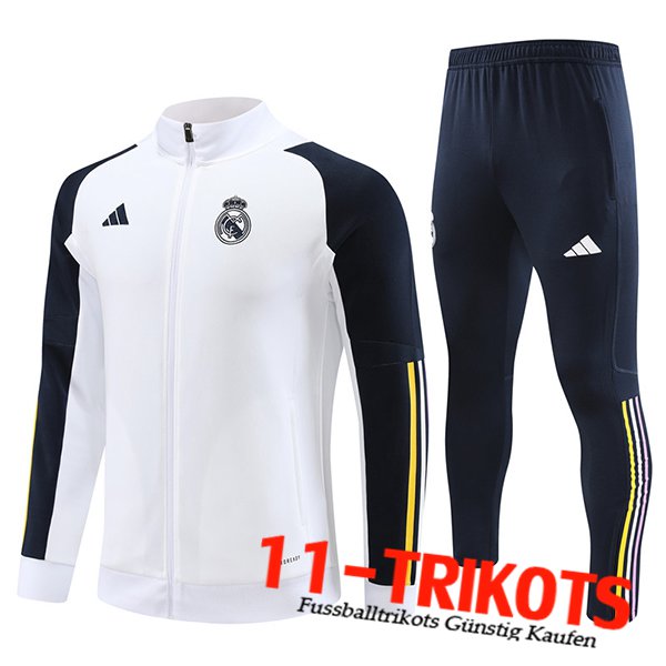 Real Madrid Trainingsanzug (Jacke) Weiß 2023/2024 -02