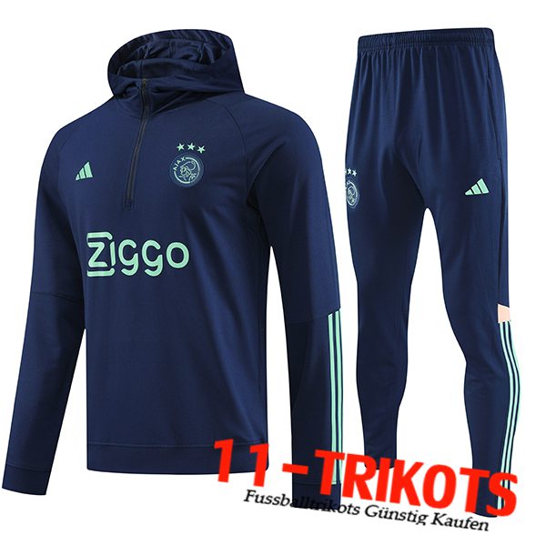 Ajax Trainingsanzug Mit Kapuze Navy blau 2023/2024