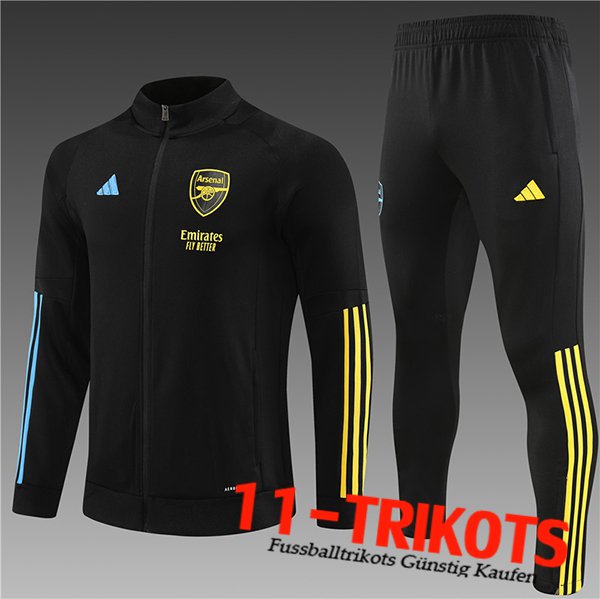 Arsenal Trainingsanzug (Jacke) Kinder Schwarz 2023/2024