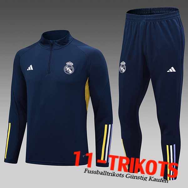 Real Madrid Trainingsanzug Kinder Navy blau 2023/2024 -02