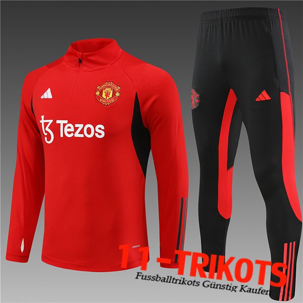 Manchester United Trainingsanzug Kinder Rot 2023/2024