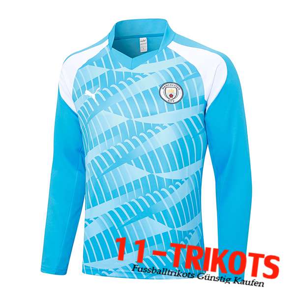 Manchester City Training Sweatshirt Blau 2023/2024