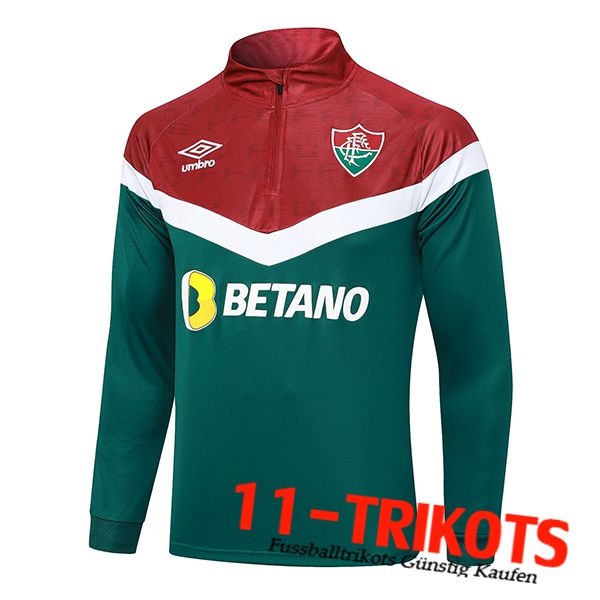 Fluminense Training Sweatshirt Grün/Rot 2023/2024