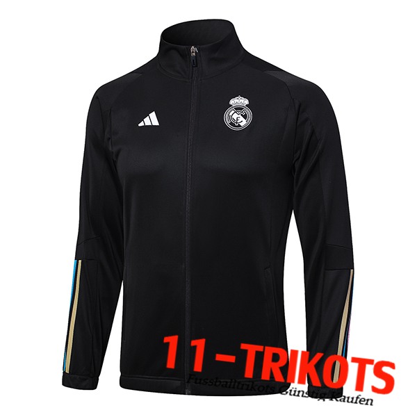 Real Madrid Trainingsjacke Schwarz 2023/2024