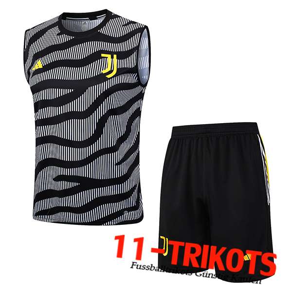 Juventus Trainings-Tanktop + Shorts Grau 2023/2024