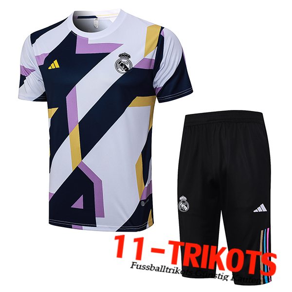 Real Madrid Trainingstrikot + Shorts Weiß 2023/2024 -08