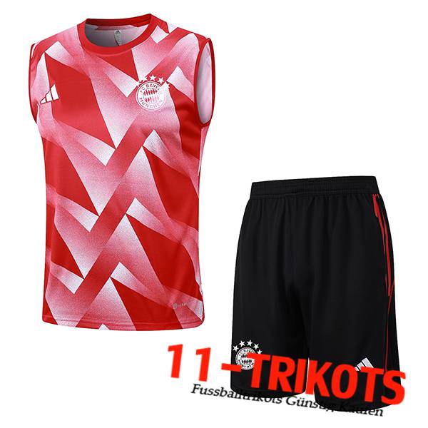 Bayern München Trainings-Tanktop + Shorts Rot 2023/2024 -03