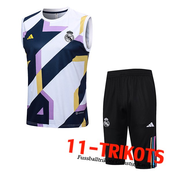 Real Madrid Trainings-Tanktop + Shorts Weiß 2023/2024 -05
