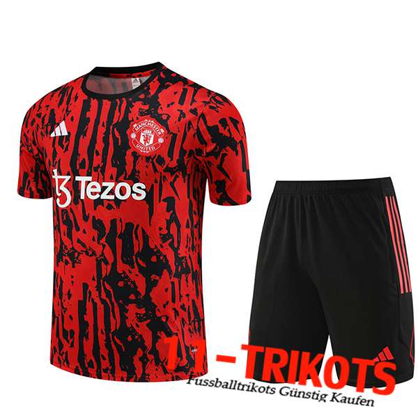 Manchester United Trainingstrikot + Shorts Rot 2023/2024