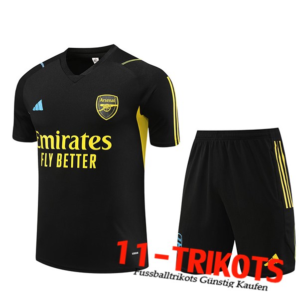 Arsenal Trainingstrikot + Shorts Schwarz 2023/2024 -04