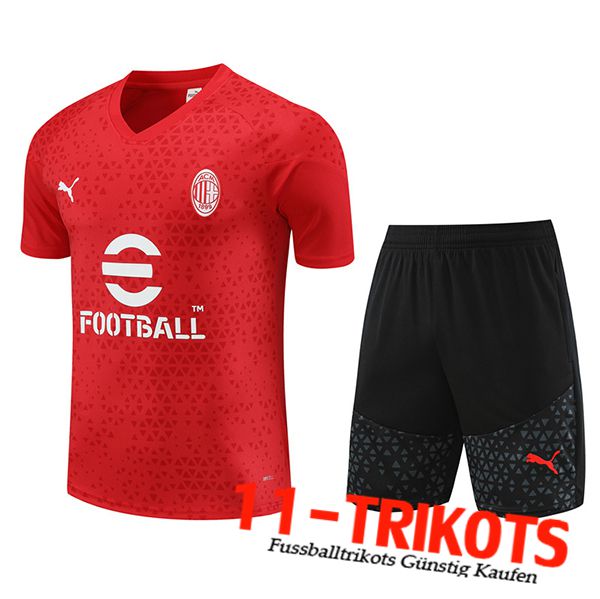 AC Milan Trainingstrikot + Shorts Rot 2023/2024