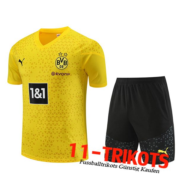 Dortmund Trainingstrikot + Shorts Gelb 2023/2024 -02