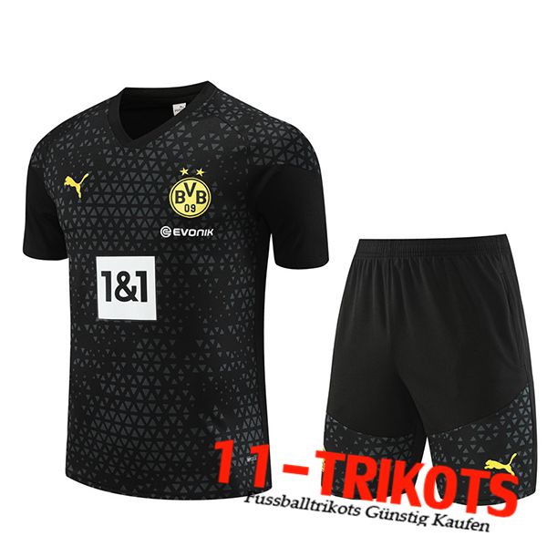 Dortmund Trainingstrikot + Shorts Schwarz 2023/2024 -02