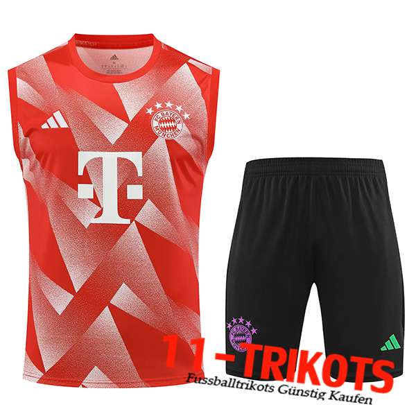 Bayern München Trainings-Tanktop + Shorts Orange 2023/2024