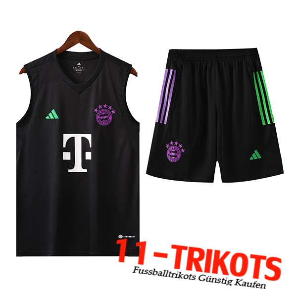 Bayern München Trainings-Tanktop + Shorts Schwarz 2023/2024 -03