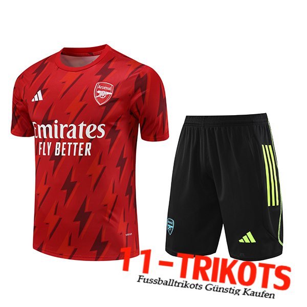 Arsenal Trainingstrikot + Shorts Rot 2023/2024 -04