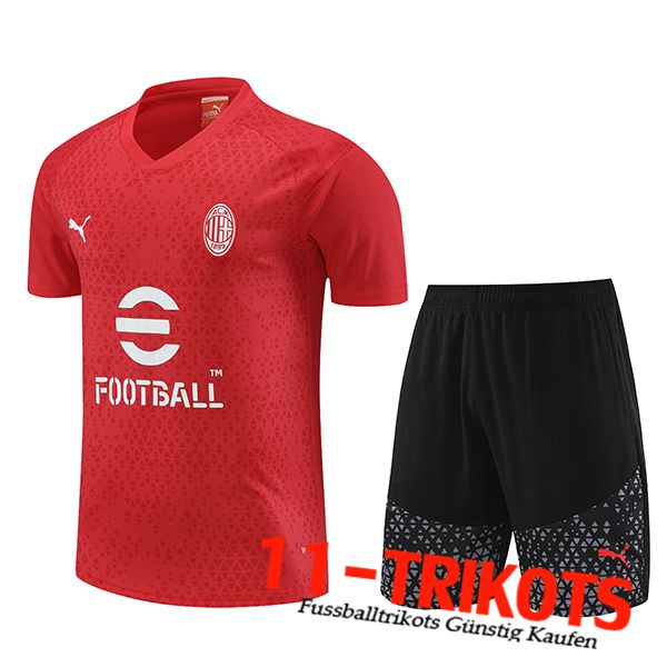 AC Milan Trainingstrikot + Shorts Rot 2023/2024 -02