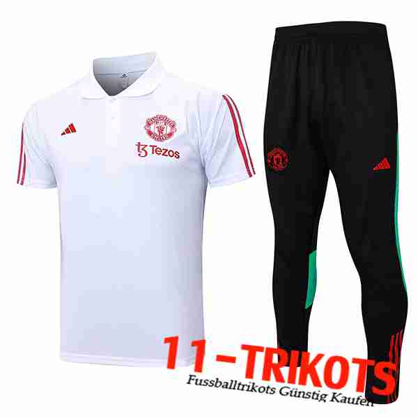 Manchester United Poloshirt Weiß 2023/2024 -02