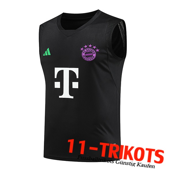 Bayern München Trainings-Tanktop Schwarz 2023/2024 -04