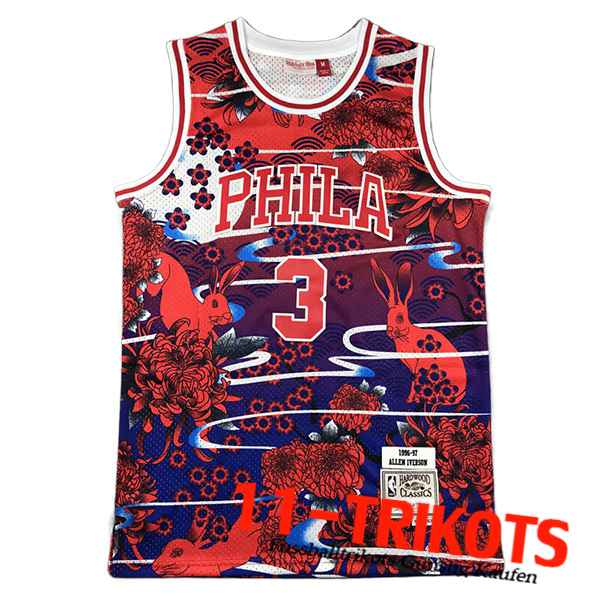 Philadelphia 76ers Trikots (IVERSON #3) 2023/24 Rot