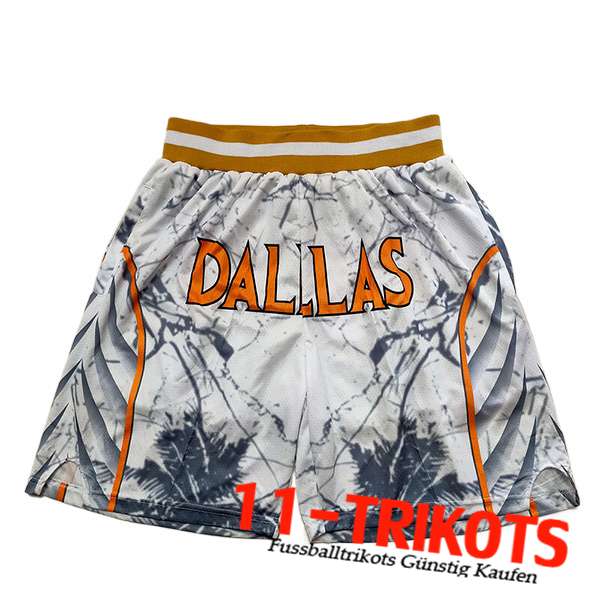 Dallas Mavericks Shorts NBA 2023/24 Grau/Weiß