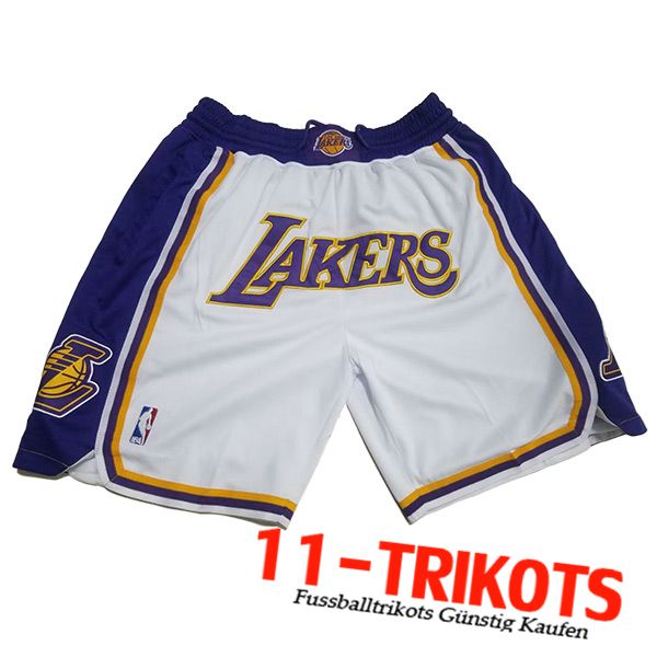 Los Angeles Lakers Shorts NBA 2023/24 Weiß/Blau