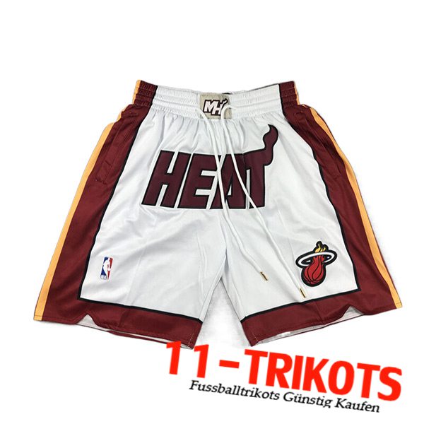 Miami Heat Shorts NBA 2023/24 Weiß/Rot