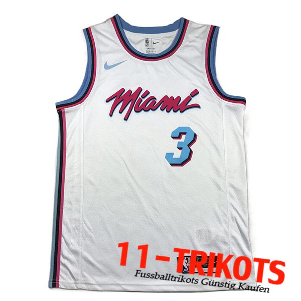 Miami Heat Trikots (WADE #3) 2023/24 Weiß -05