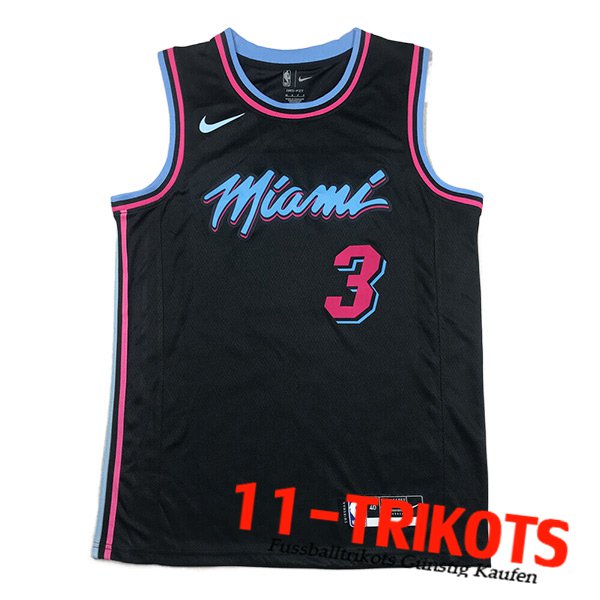 Miami Heat Trikots (WADE #3) 2023/24 Schwarz -07