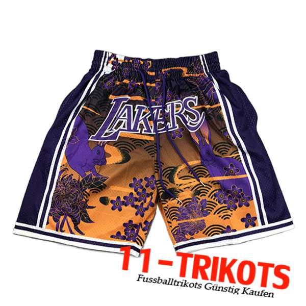 Los Angeles Lakers Shorts NBA 2023/24 Gelb/lila