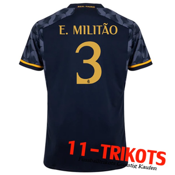 Real Madrid (E. MILITÃO #3) 2023/2024 Auswärtstrikot