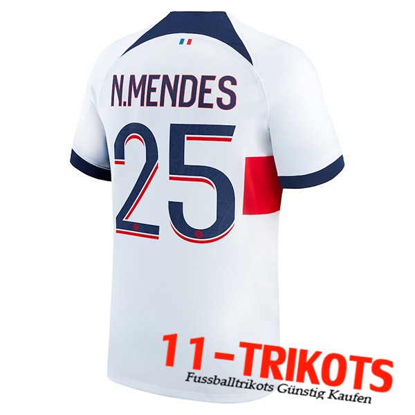 PSG (N.MENDES #25) 2023/2024 Auswärtstrikot