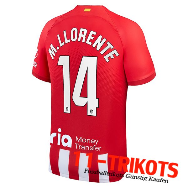 Atletico Madrid (M. LLORENTE #14) 2023/2024 Heimtrikot