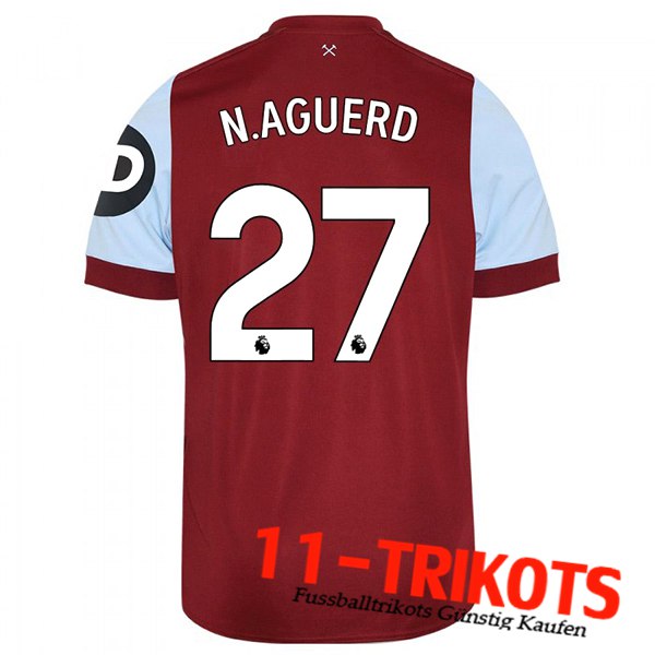 West Ham (N. AGUERD #27) 2023/2024 Heimtrikot