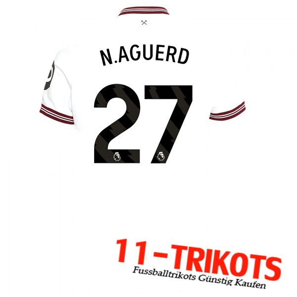 West Ham (N. AGUERD #27) 2023/2024 Auswärtstrikot