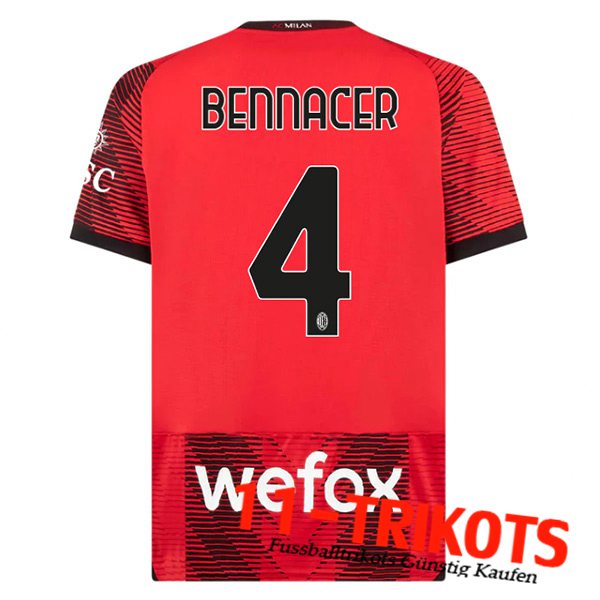 AC Milan (BENNACER #4) 2023/2024 Heimtrikot