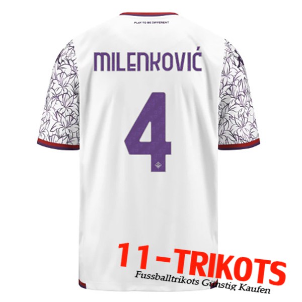 ACF Fiorentina (MILENKOVIC #4) 2023/2024 Auswärtstrikot