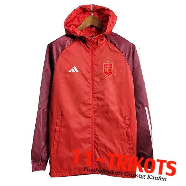 Spanien Windjacke Rot 2023/2024