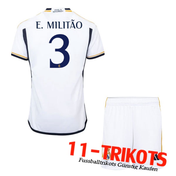 Real Madrid (E. MILITÃO #3) Kinders 2023/2024 Heimtrikot