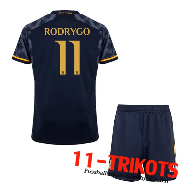 Real Madrid (RODRYGO #11) Kinders 2023/2024 Auswärtstrikot