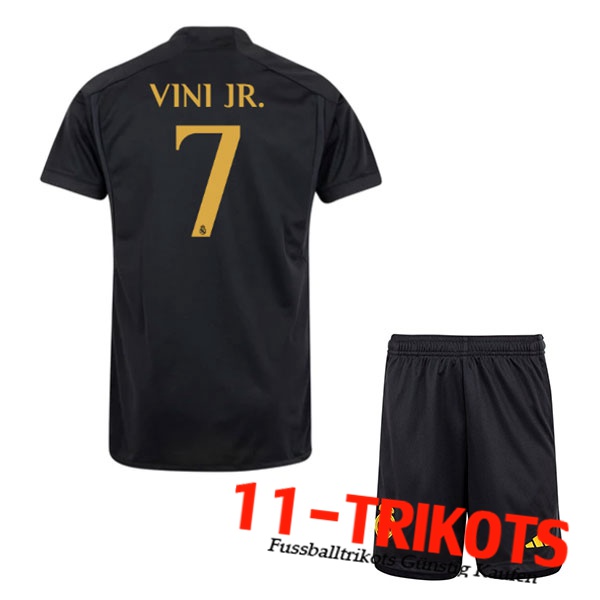 Real Madrid (VINI JR. #7) Kinders 2023/2024 Third Trikot