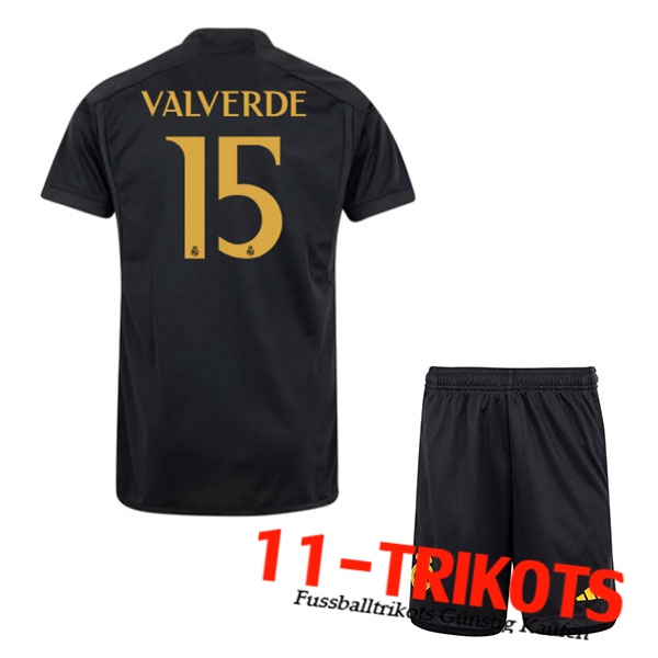 Real Madrid (VALVERDE #15) Kinders 2023/2024 Third Trikot