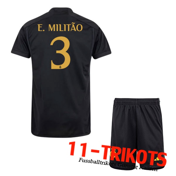 Real Madrid (E. MILITÃO #3) Kinders 2023/2024 Third Trikot