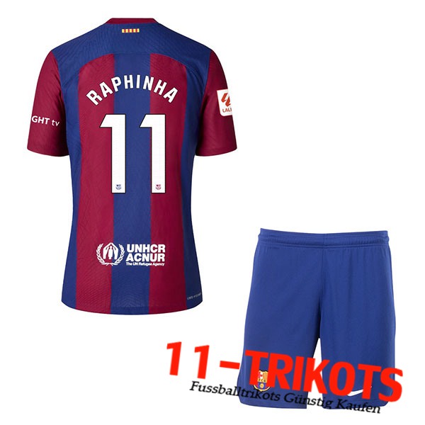 Barcelona (RAPHINHA #11) Kinders 2023/2024 Heimtrikot