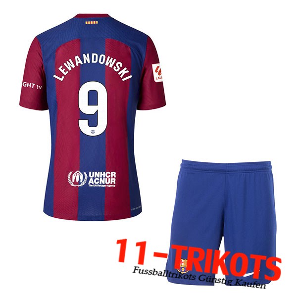 Barcelona (LEWANDOWSKI #9) Kinders 2023/2024 Heimtrikot