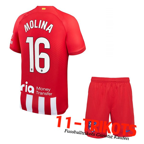 Atletico Madrid (NAHUEL MOLINA #16) Kinders 2023/2024 Heimtrikot