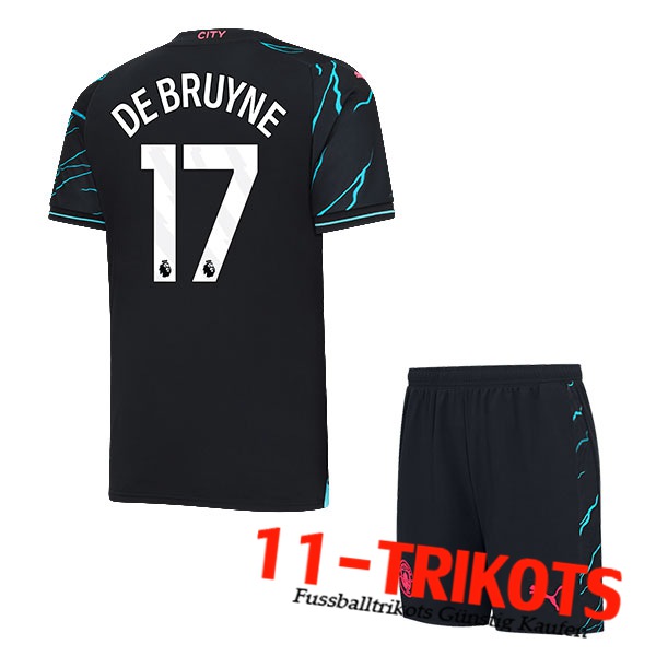 Manchester City (DE BRUYNE #17) Kinders 2023/2024 Third Trikot